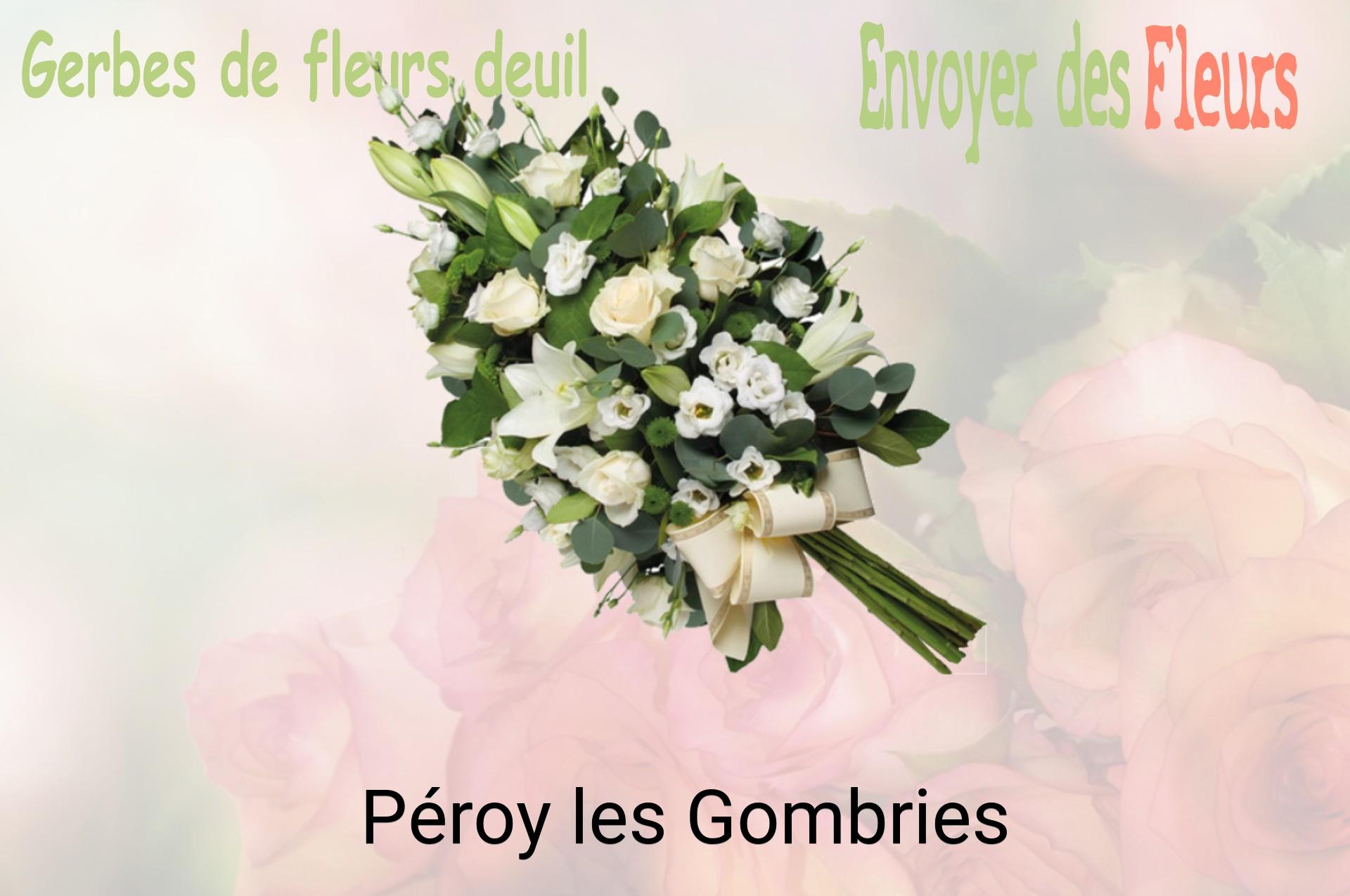 Gerbe de fleurs de deuil livrée à Péroy-les-Gombries